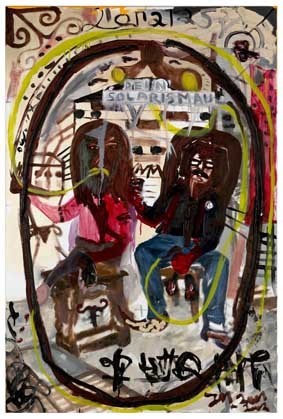 Jonathan Meese und Herbert Volkmann. ohne Titel (DEIN SOLARISMAUL) 2001-2002 . Plakatedition, signie