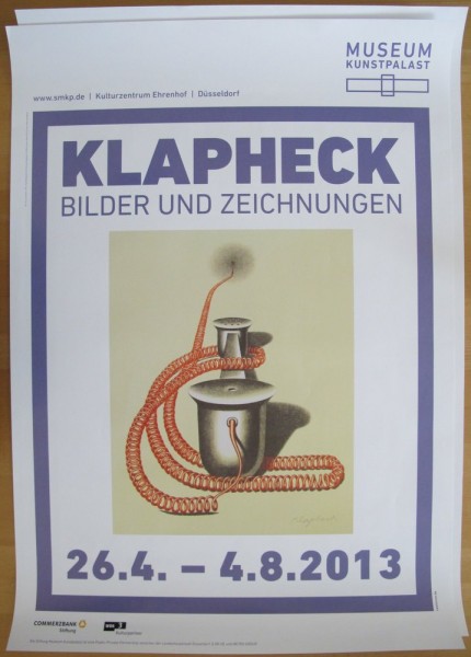 Konrad Klapheck. Ausstellungsplakat "Bilder und Zeichnungen", 2013 signiert