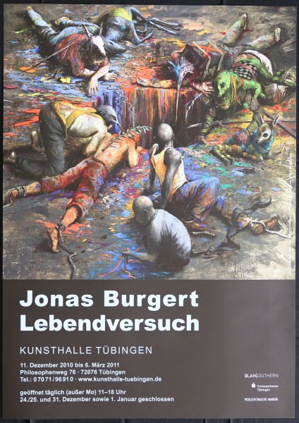 Jonas Burgert. Ausstellungsplakat. Lebendversuch, 2011