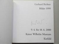 Vorschau: Gerhard Richter.Bilder 1999. Ausstellungskatalog Krefeld, 2000, signiert Vorschau: Gerhard Richter.Bilder 1999. Ausstellungskatalog Krefeld, 2000, signiert
