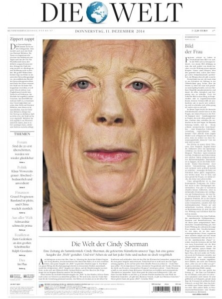 Cindy Sherman, Sammleredition DIE WELT vom 11.Dezember 2014, signiert