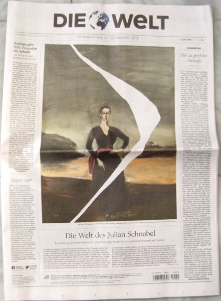 Julian Schnabel. Zeitung "DIE WELT" vom 10.12.2015