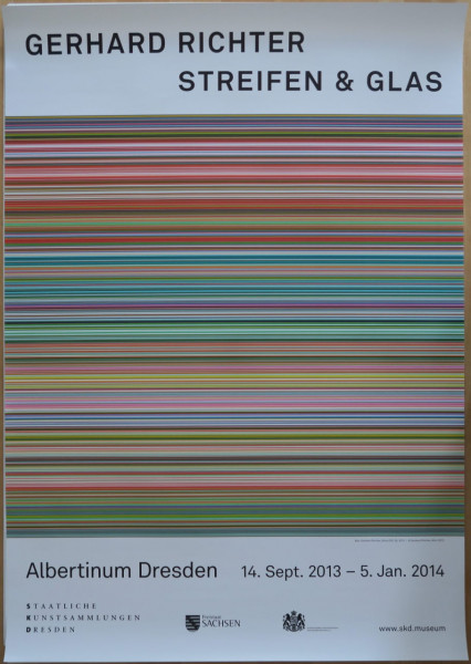 Gerhard Richter. Streifen & Glas. Ausstellungsplakat, 2013