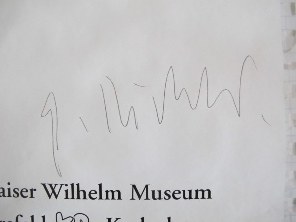 Gerhard Richter. Ausstellungsplakat, Krefeld, 2000, signiert