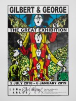 Gilbert & George. Poster The Great Exhibition, Luma Arles, 2018 signiert Gilbert & George. Poster The Great Exhibition, Luma Arles, 2018 signiert