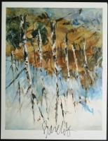 Georg Baselitz. Kunstdruck (4), signiert Georg Baselitz. Kunstdruck (4), signiert