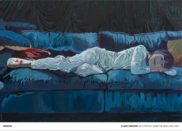 Claire Tabouret. Self-portrait under the moonlight (signed poster)