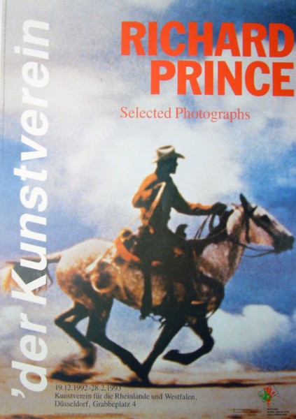 Richard Prince. Selected Photograph, 1992. Ausstellungsplakat