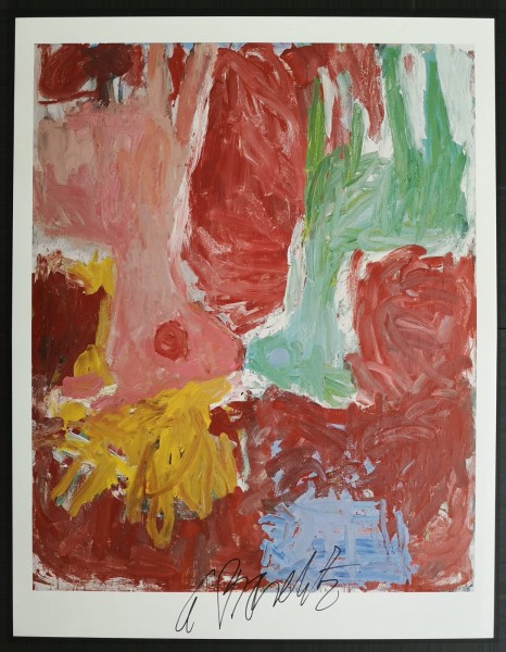 Georg Baselitz. Kunstdruck (2), signiert