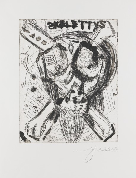 Jonathan Meese. DON SKELETTI IM FETTNAPF MIT 10 ZÄPFCHEN, 2007