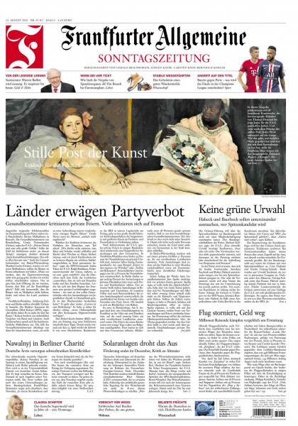 Frankfurter Allgemeine Sonntagszeitung vom 23.08.2020