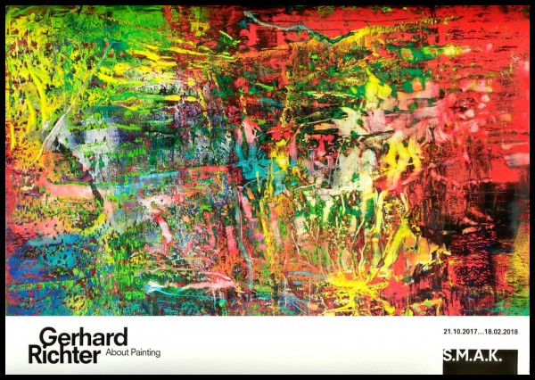 Gerhard Richter. Abstraktes Bild quer Plakat SMAK Gent, 2017