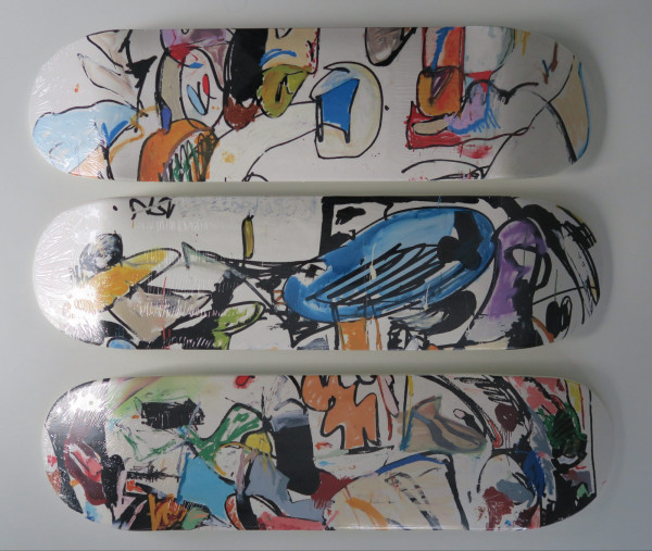 Eddie Martinez.Set of Three Skate Decks, 2016