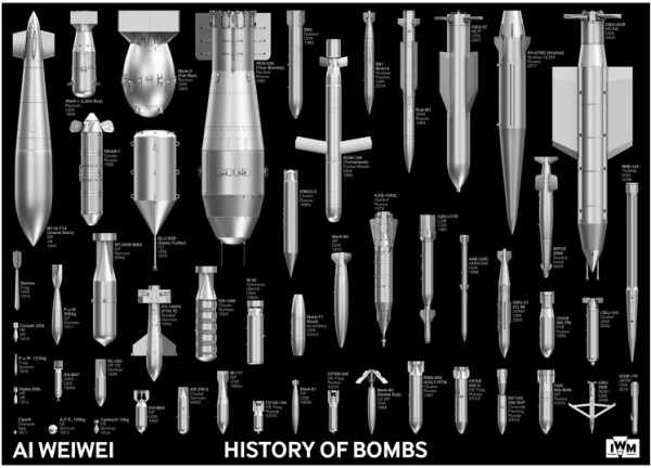 Ai Weiwei. History of Bombs. Limited edition poster (HAND SIGNED)