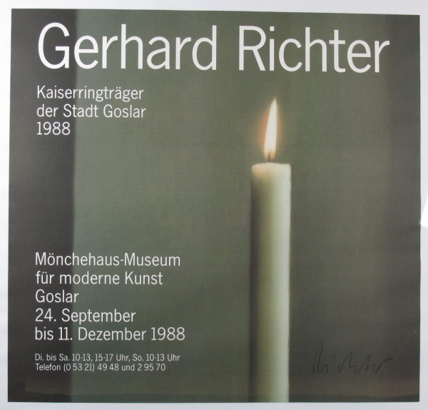 Gerhard Richter. Plakat, Mönchehaus Goslar, 1988. signiert