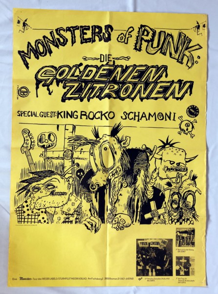 Daniel Richter. Plakat “Die goldenen Zitronen - Monsters of Punk"