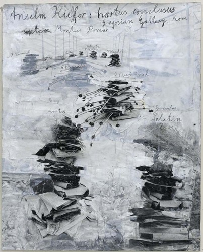 Anselm Kiefer. Ausstellungsplakat "hortus philosophorum", 2009